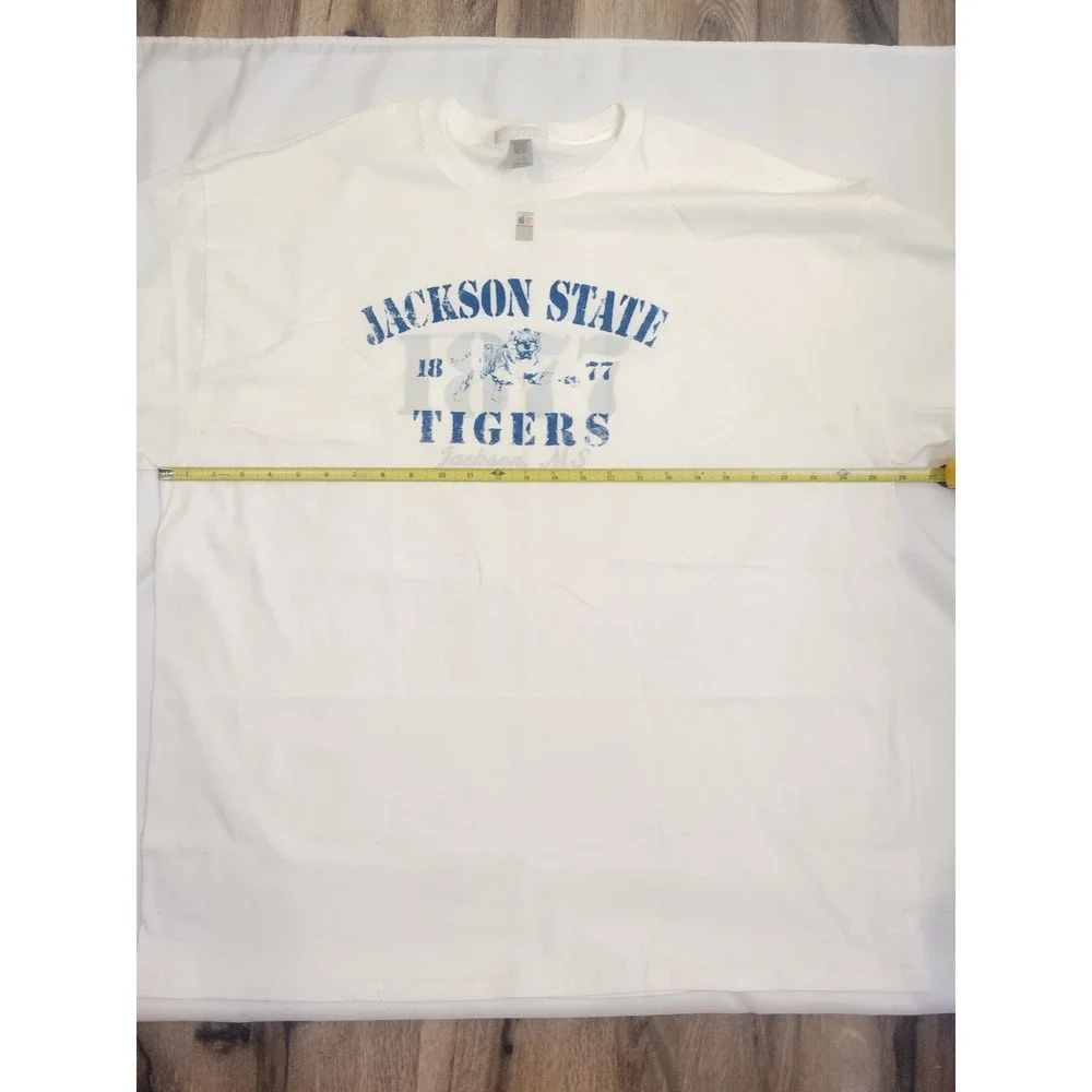 Jackson State Tigers Long Sleeve Shirt White Cotton JSU 1877 Graphic Tee 2XL - Picture 5 of 7